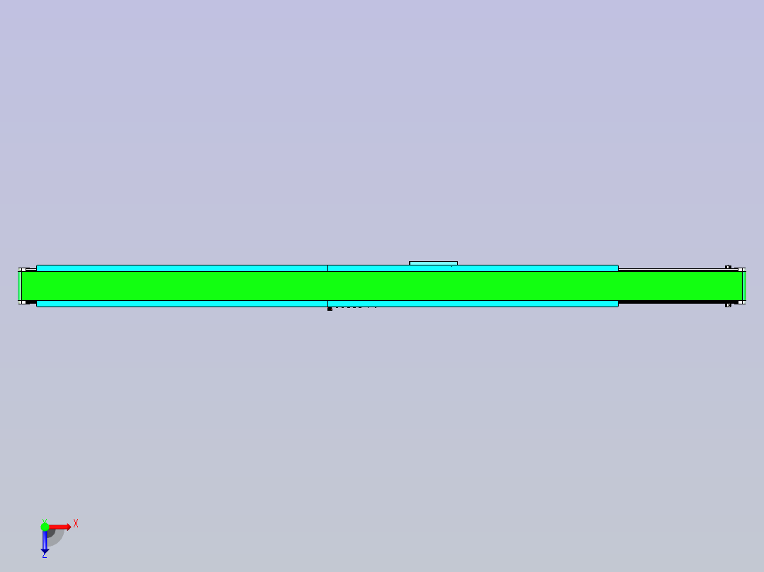 皮带倍速输送线设计俯视图