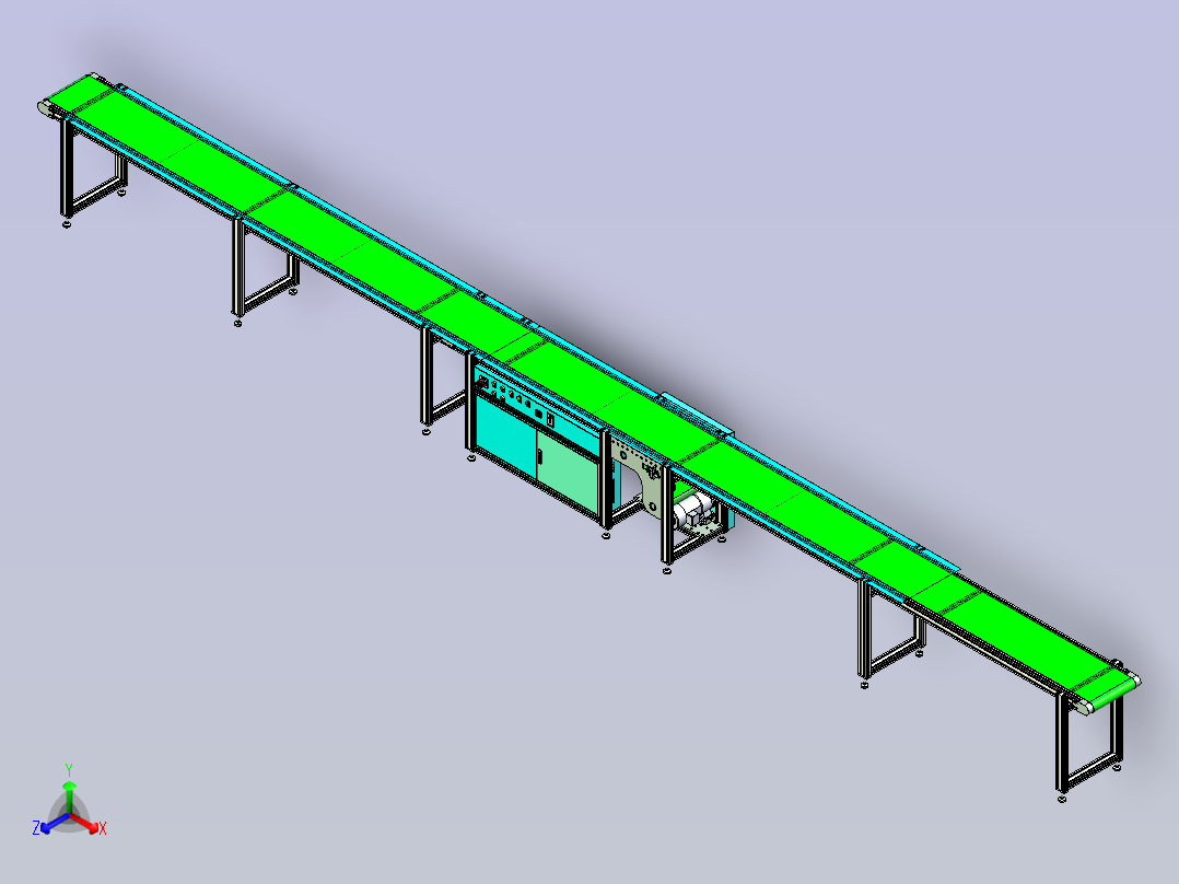 皮带倍速输送线设计正等轴测图
