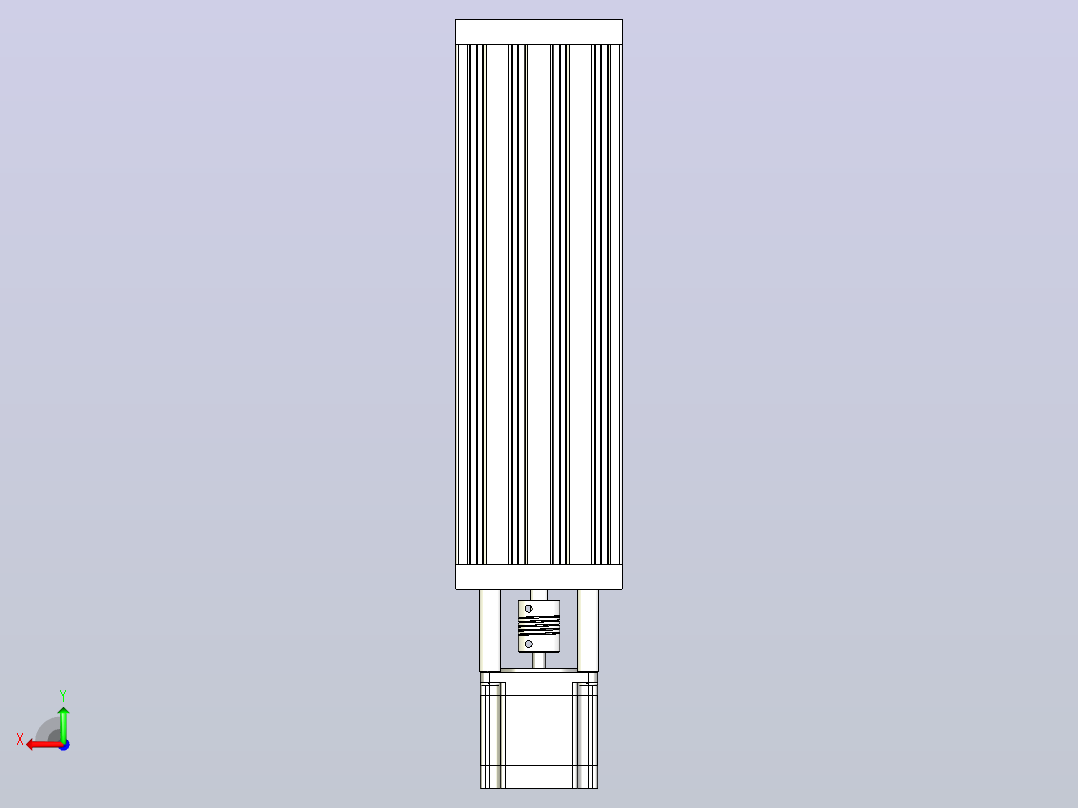 C-Beam线性执行器250mm后视图