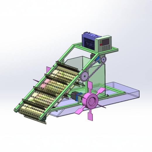 一种湖面垃圾清理装置的设计（SW+CAD+说明书）缩略图