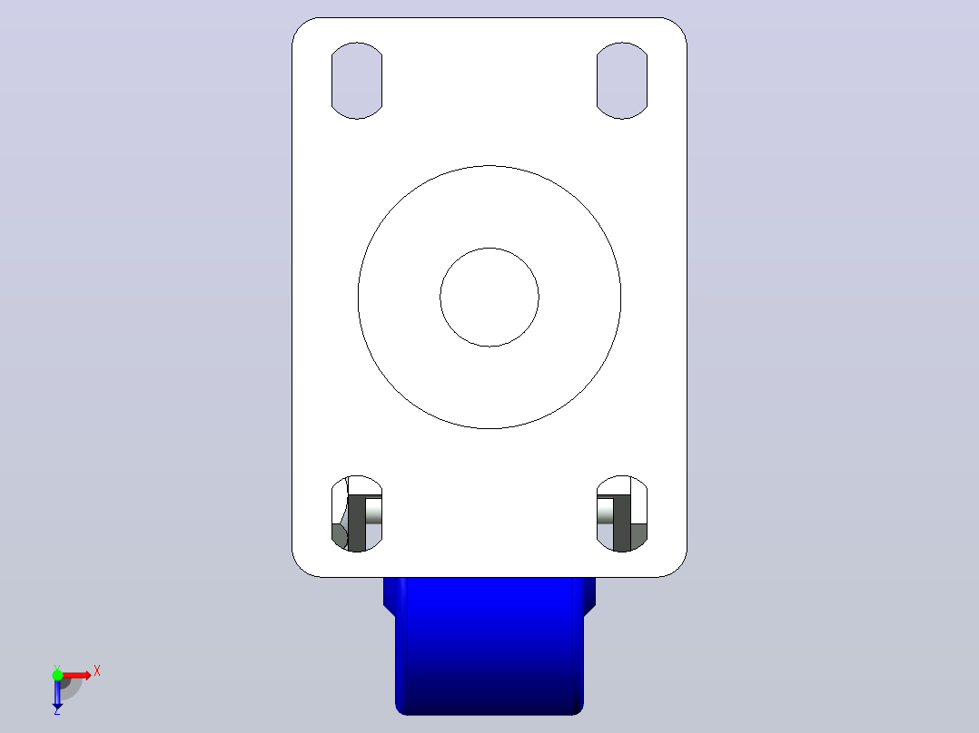 脚轮CKP11-D75-US俯视图
