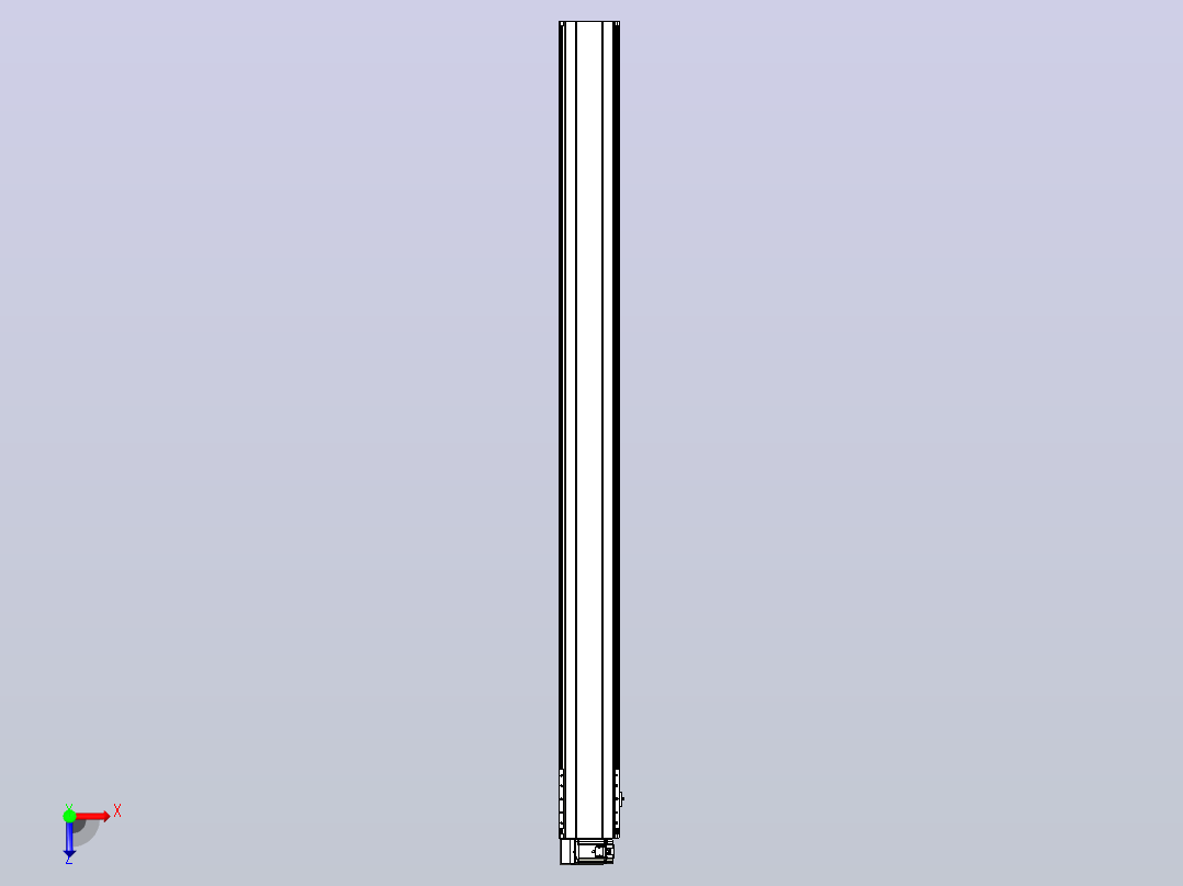 皮带直线轴半封闭可选导轨TPA-HNB-202D-140-L2400-LU-Y-P75-N3俯视图