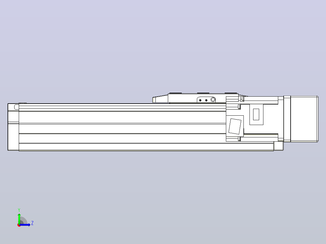 滚珠丝杠直线轴内置导轨TPA-GCR-80-1610C-L150-MR-M20-N3左视图