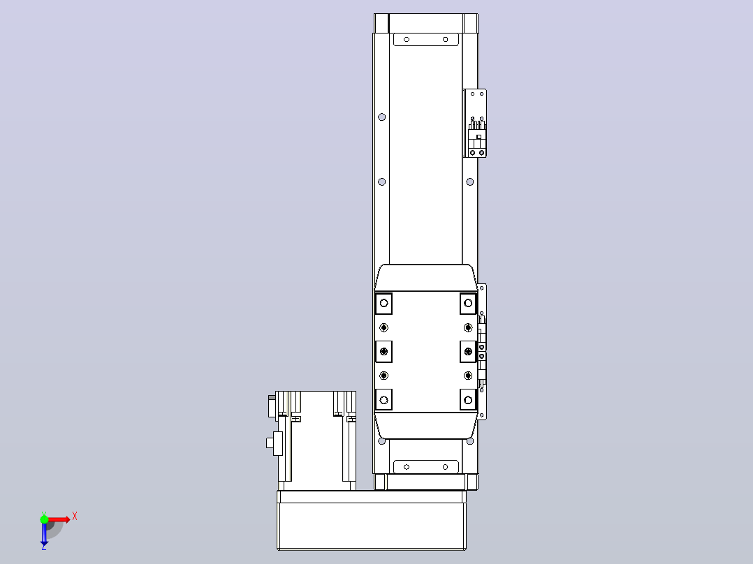 滚珠丝杠直线轴内置导轨TPA-GCR-80-1610C-L150-MR-M20-N3俯视图
