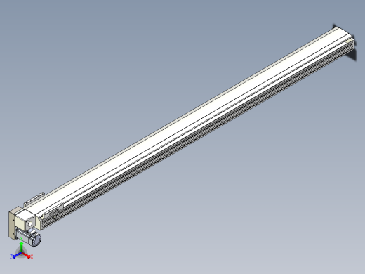 皮带直线轴半封闭可选导轨TPA-HNB-140D-120-L1900-LP-Y-P40-N3主视缩略图