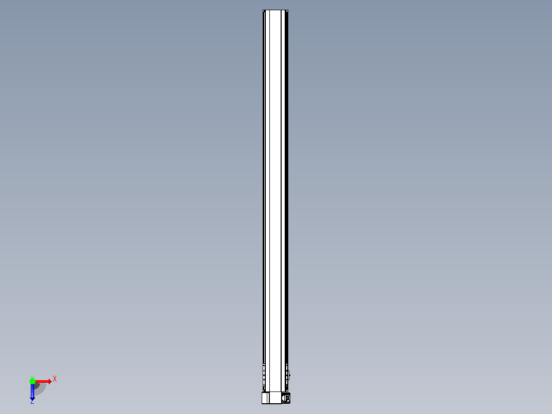 皮带直线轴半封闭可选导轨TPA-HNB-140D-120-L1900-LP-Y-P40-N3俯视图