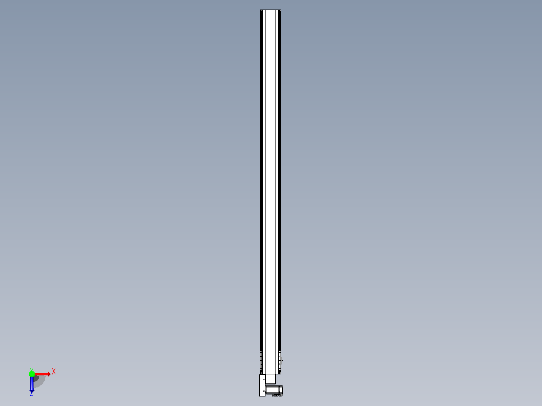 皮带直线轴半封闭可选导轨TPA-HNB-140D-120-L2250-ML-Y-P40-N3俯视图