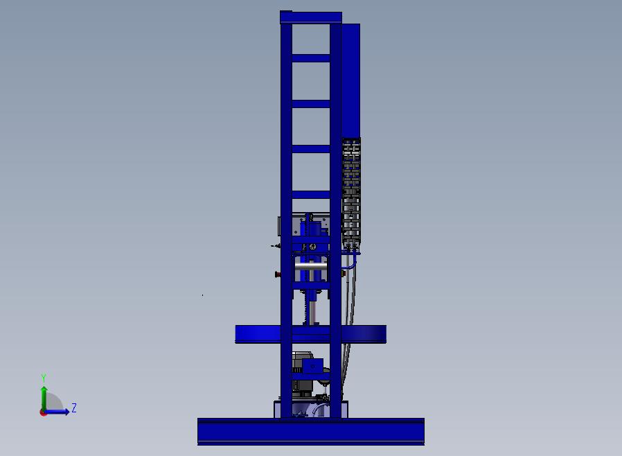 B16-举升液压机左视图