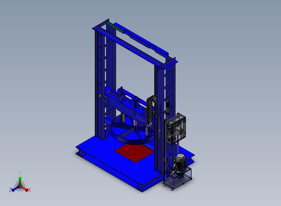 B16-举升液压机正等轴测图
