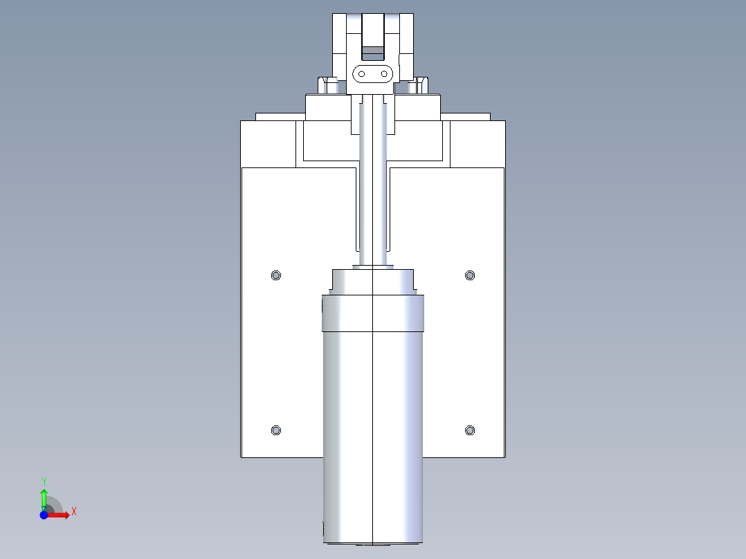 简单的夹具前视图