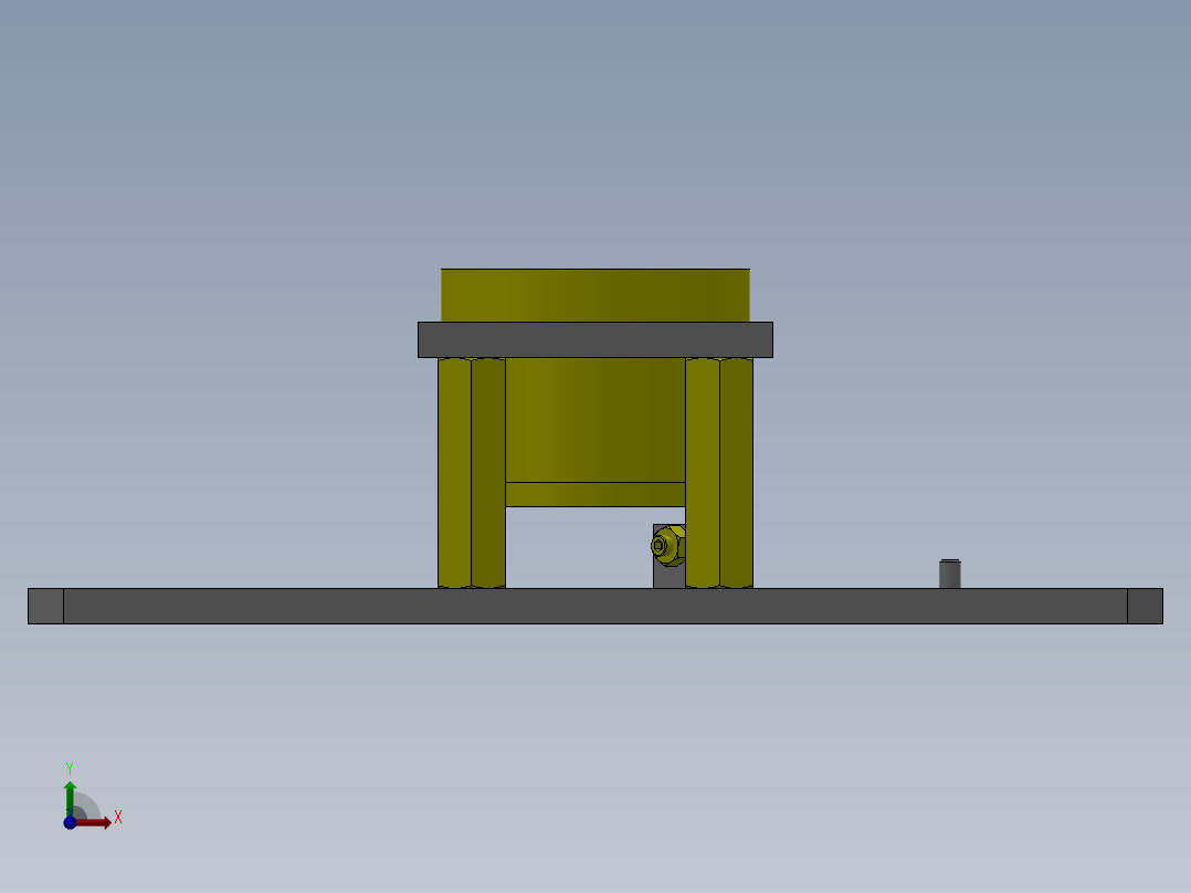 摆动工作台前视图