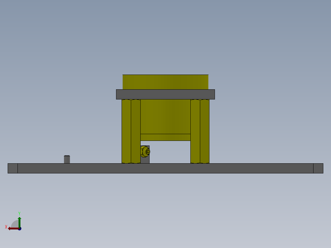 摆动工作台后视图