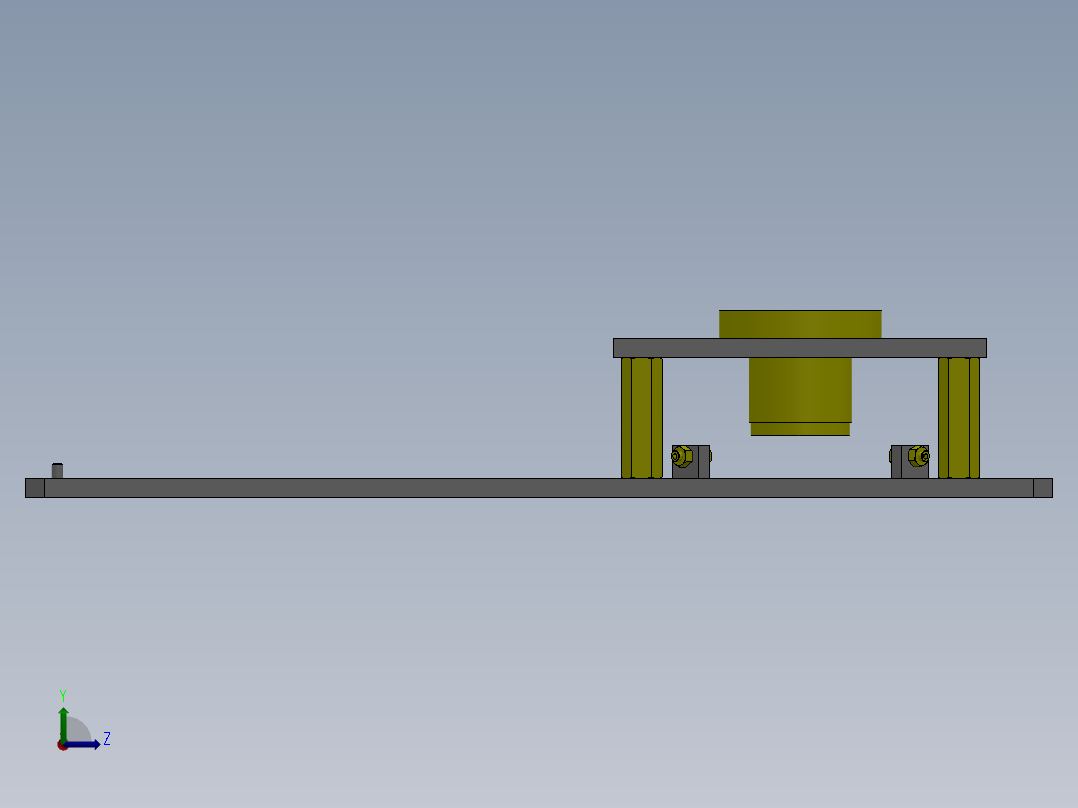 摆动工作台左视图