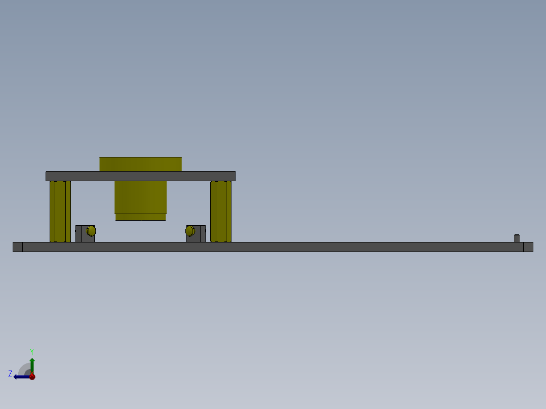 摆动工作台右视图