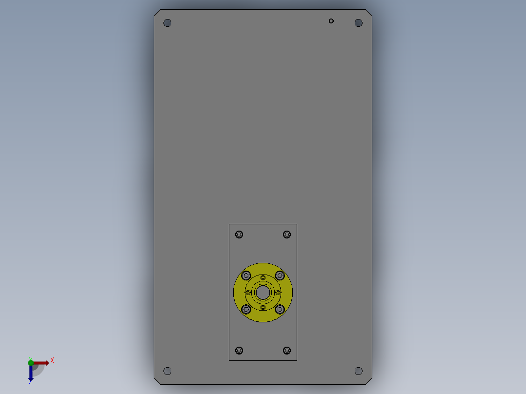 摆动工作台俯视图