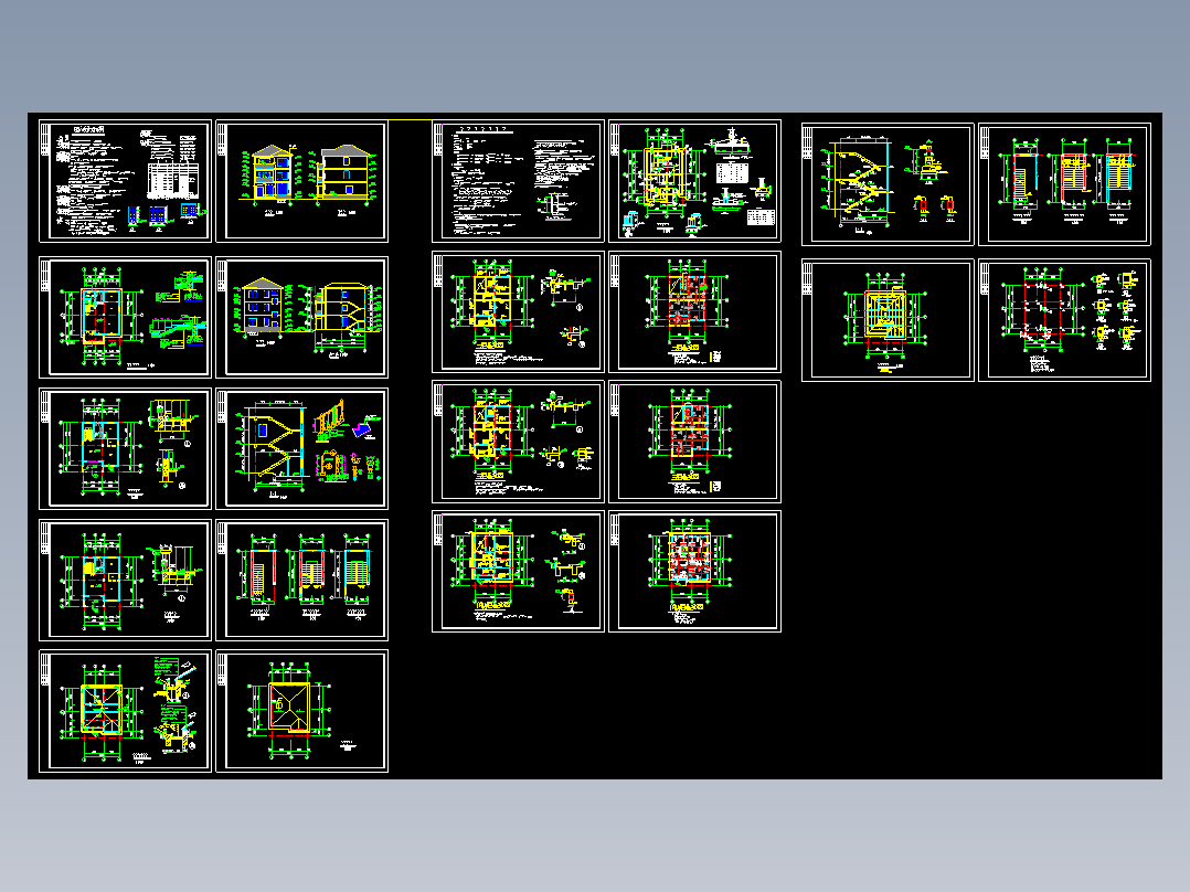 私人三层别墅建筑结构图