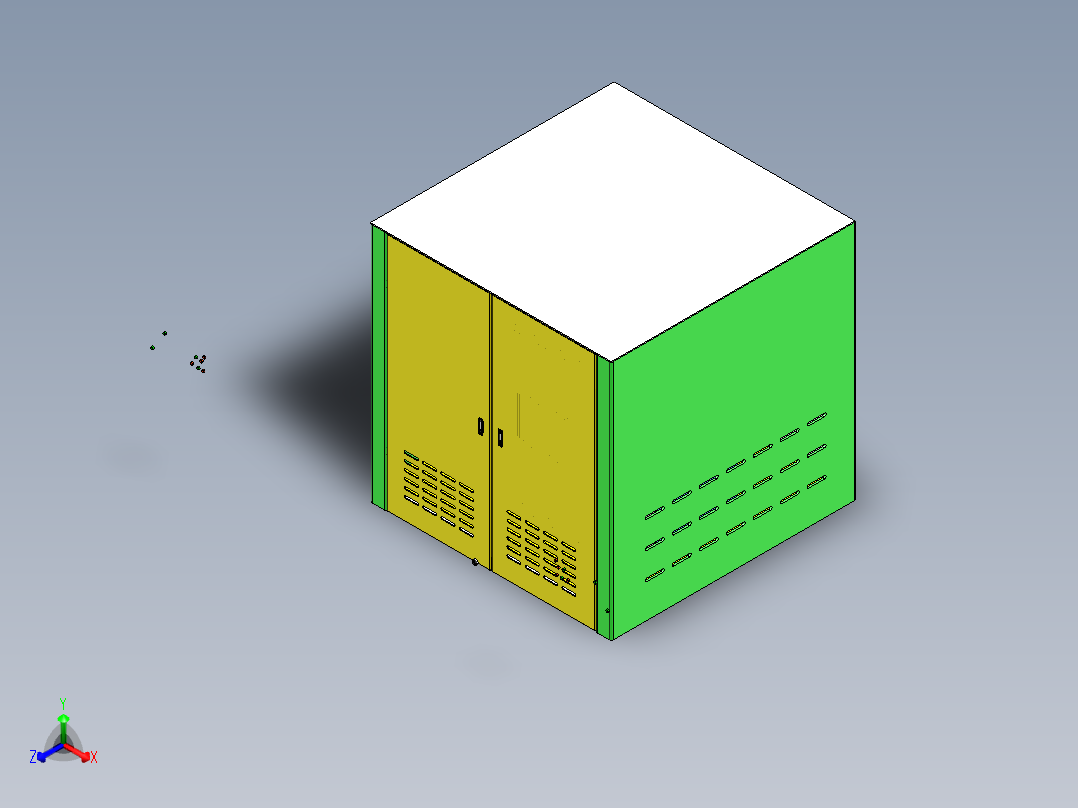 Q002-12KV户外箱式环网柜的设计正等轴测图