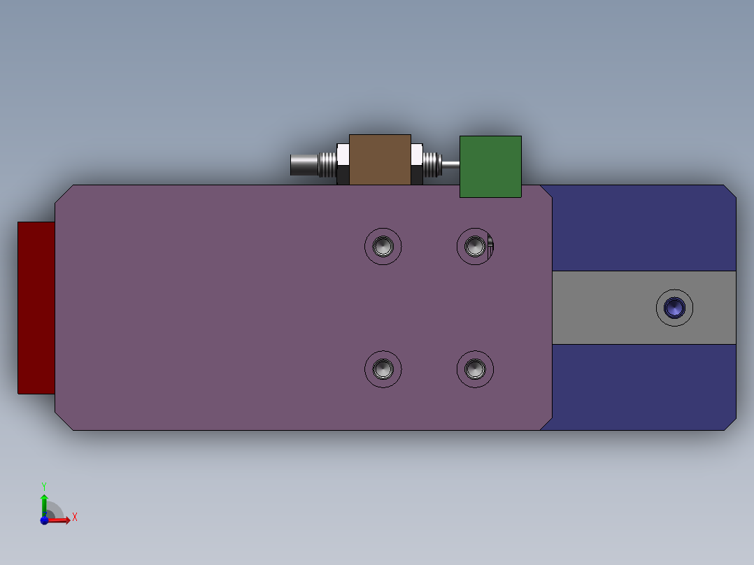非标滑台气缸461460前视图