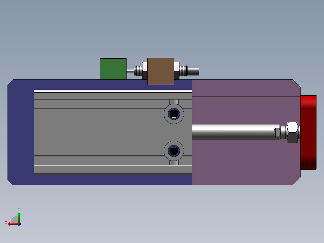 非标滑台气缸461460后视图