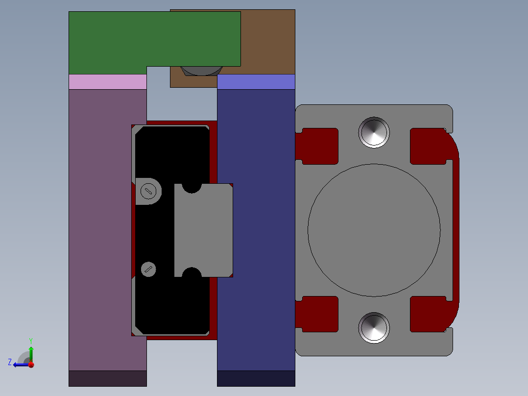 非标滑台气缸461460右视图