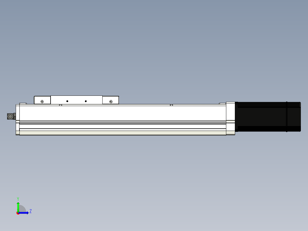 Toyo东佑达直线模组-ECH17-250-BC-750W+煞車-A2-本體移動左视图