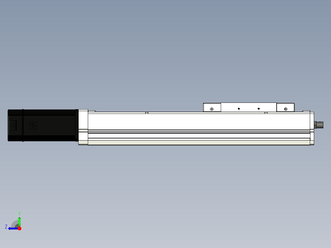 Toyo东佑达直线模组-ECH17-250-BC-750W+煞車-A2-本體移動右视图