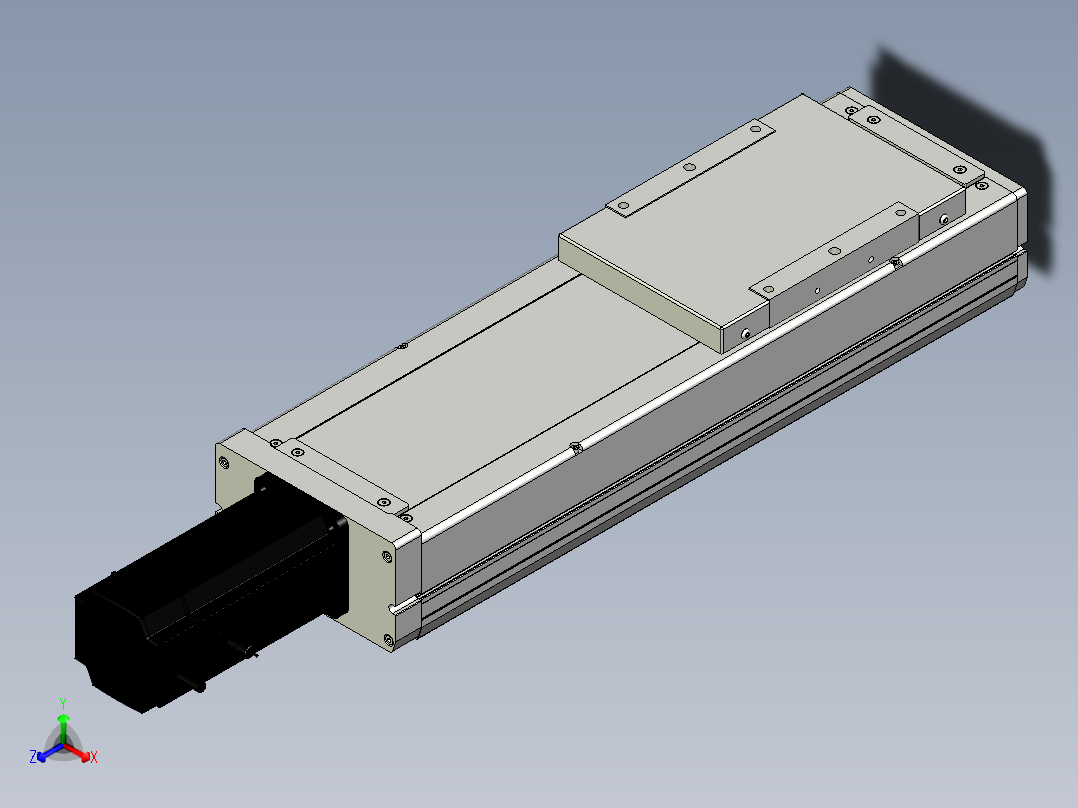 Toyo东佑达直线模组-ECH17-250-BC-750W+煞車-A2-本體移動正等轴测图
