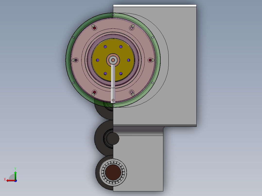 采煤机摇臂低速区轴承故障分析后视图