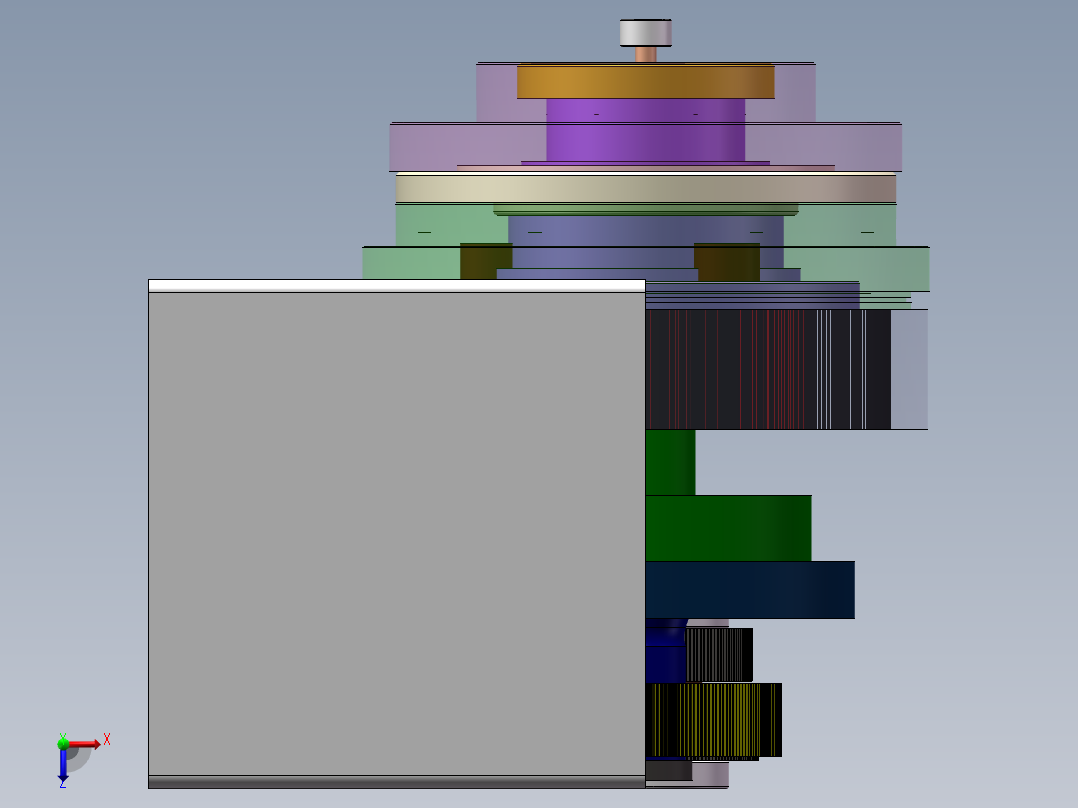 采煤机摇臂低速区轴承故障分析俯视图