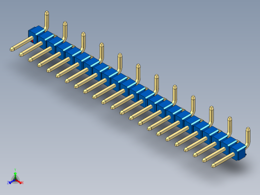 彩色公排针 100mil 2.54mm 系列-DS1022_blue_23p_100mil_Type_SMT_R1_rev1.0