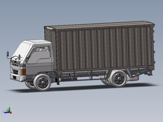 13.厢式货车 3d模型图纸