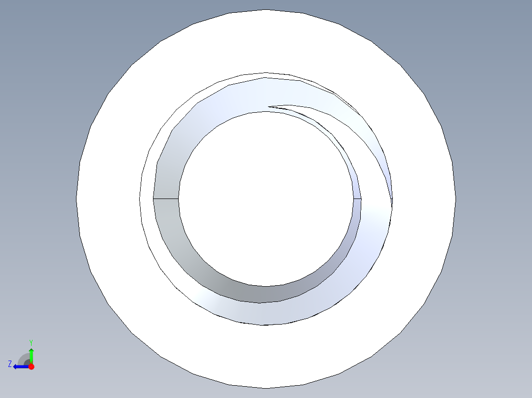 粗螺纹 SHCS 螺钉-SHCS 10-24.x2.STEP右视图