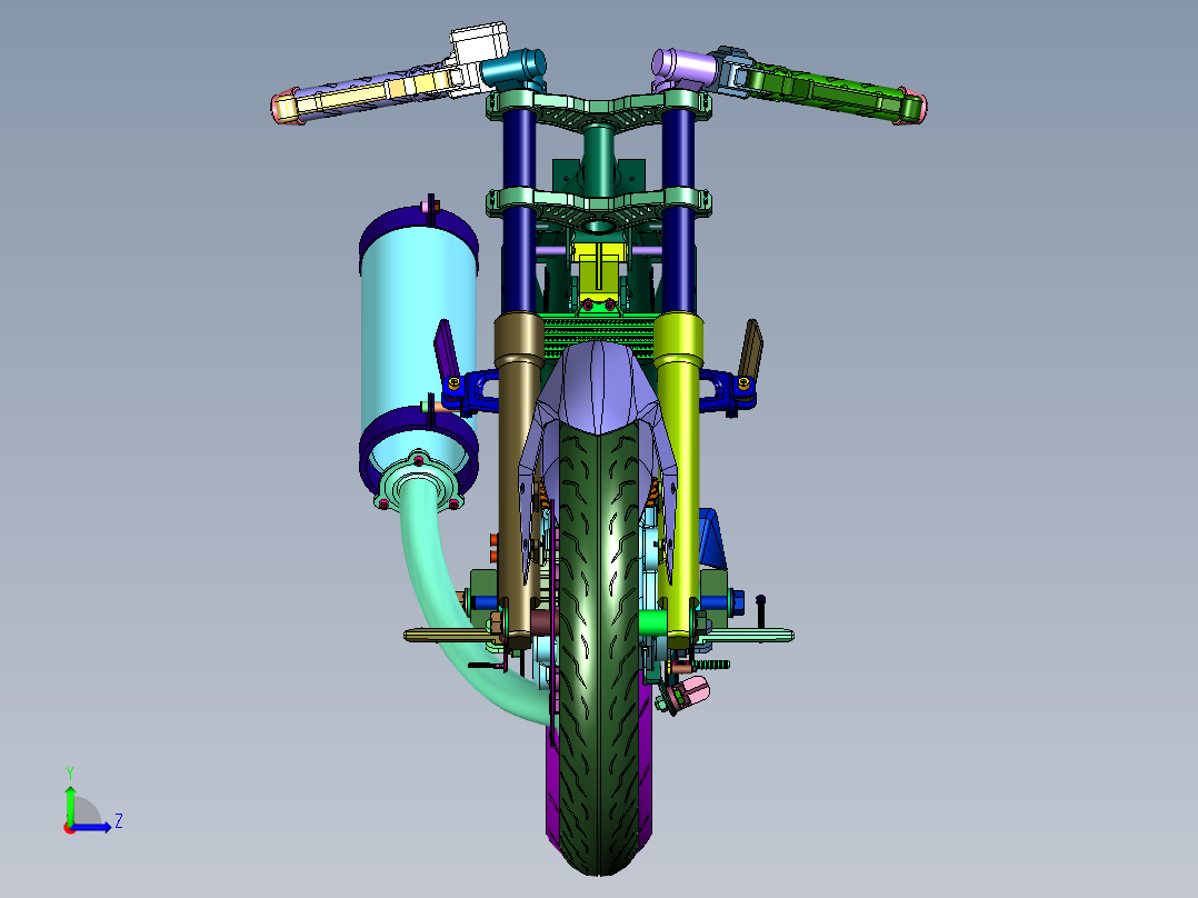 铃木复古机车150左视图