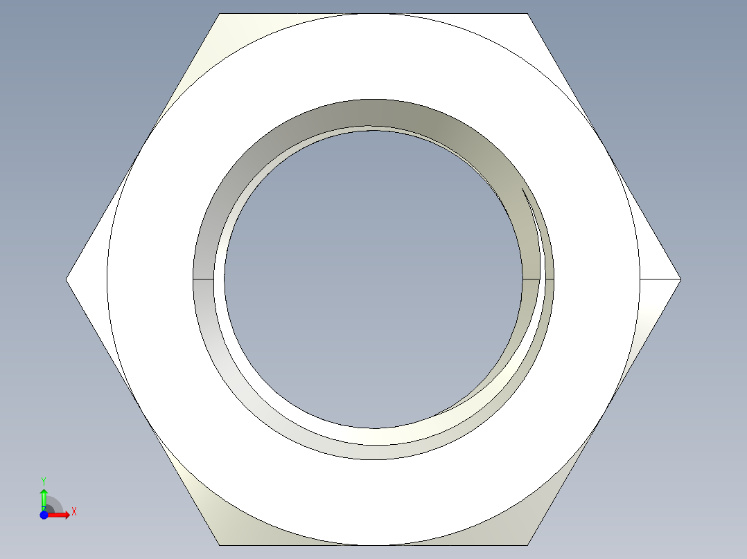 DIN 934 螺母-M36 Nut.STEP前视图