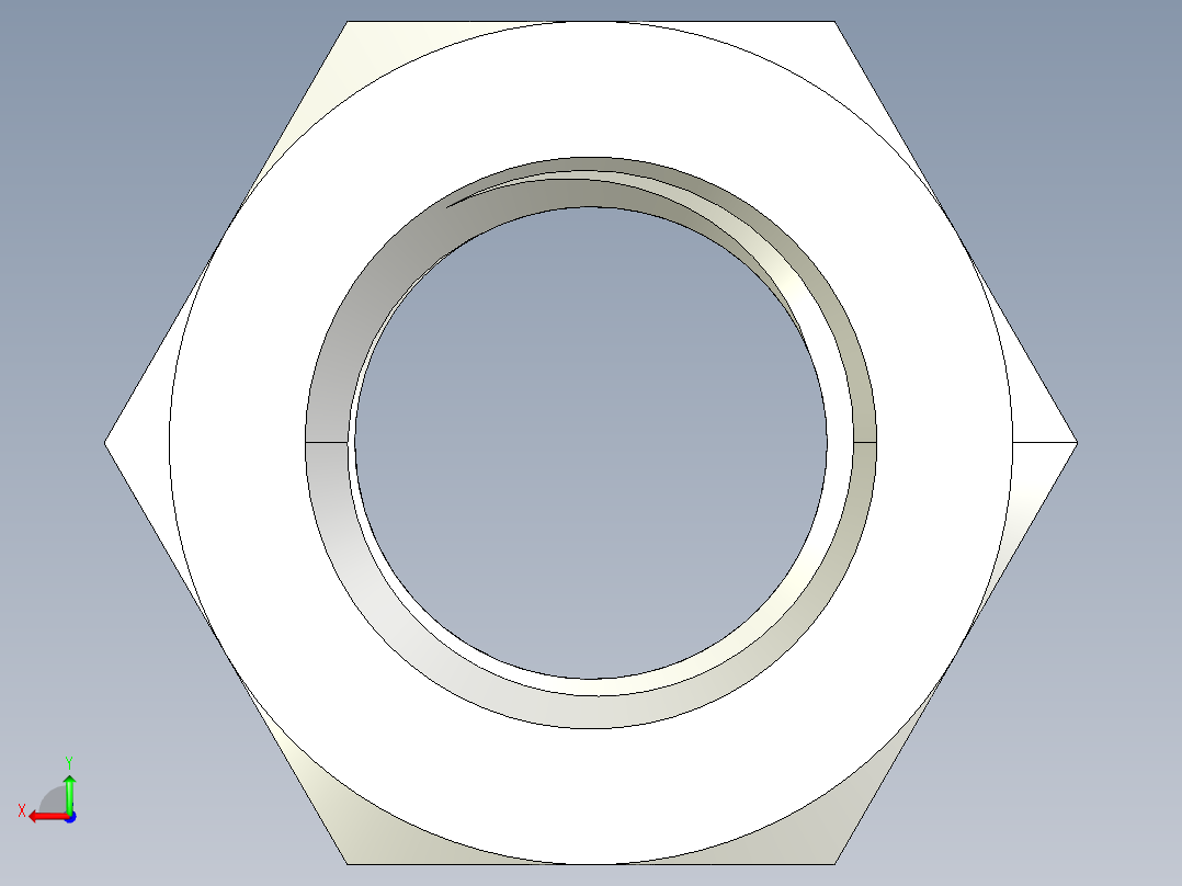 DIN 934 螺母-M36 Nut.STEP后视图