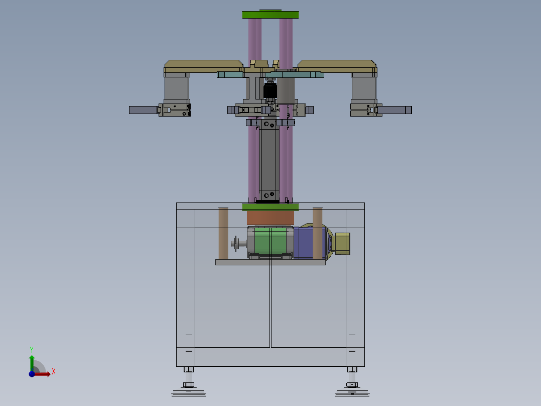回转上料机构前视图
