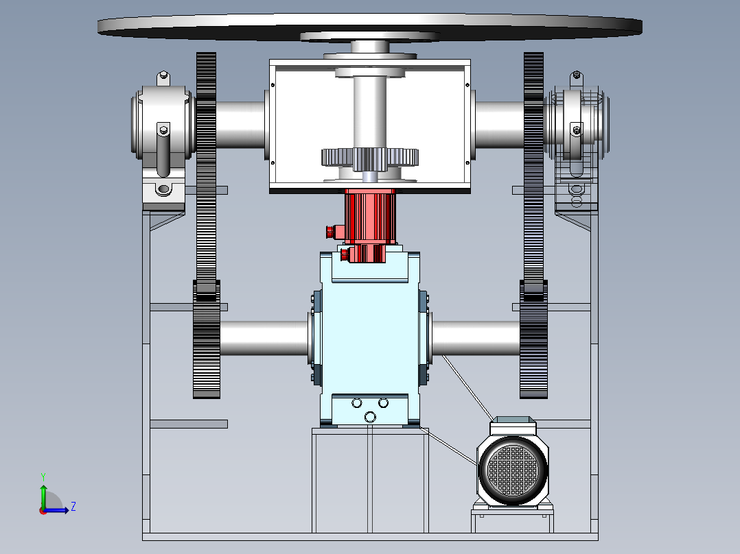 焊接变位机左视图