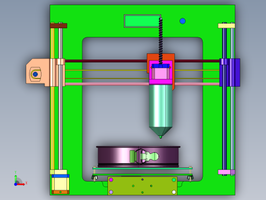 三轴单头针筒自动涂胶设备前视缩略图