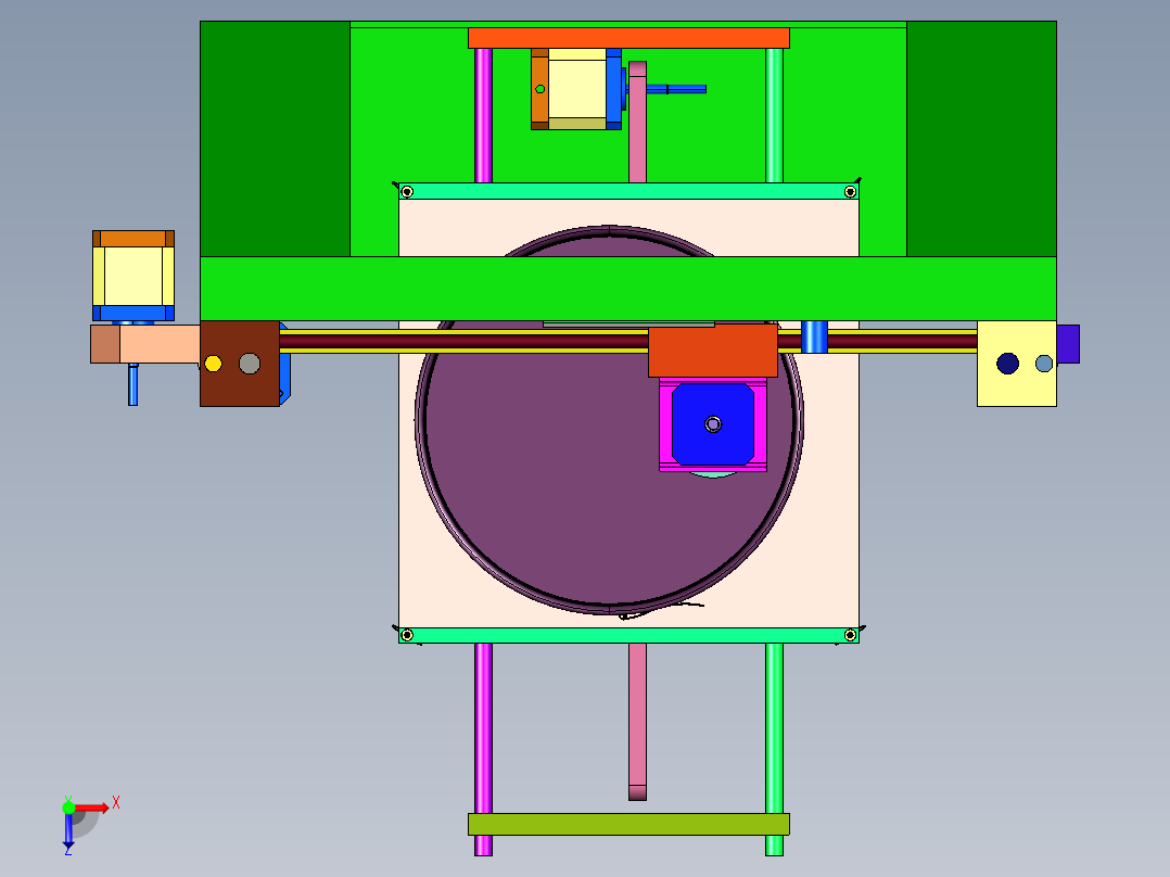 三轴单头针筒自动涂胶设备俯视图