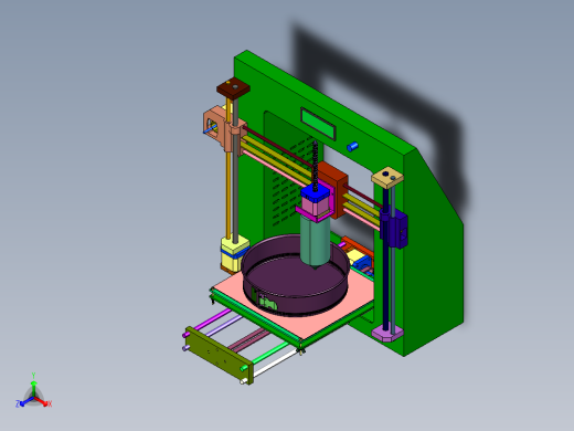 三轴单头针筒自动涂胶设备正等轴测缩略图