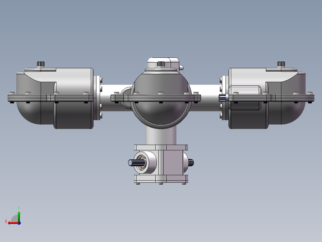 变速机模型后视图