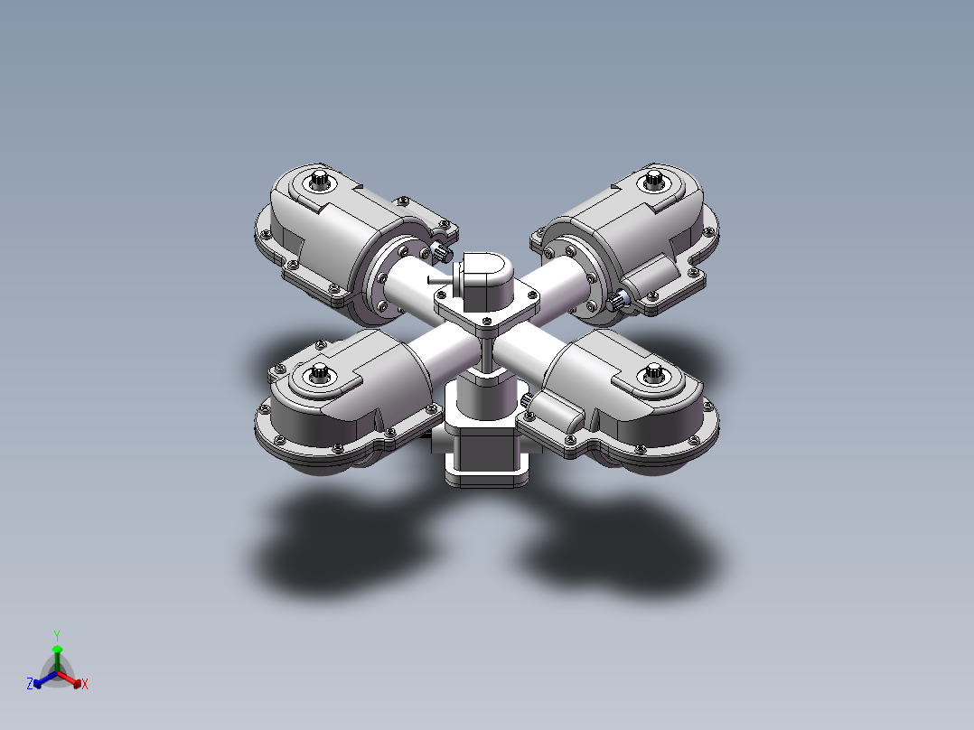 变速机模型正等轴测图