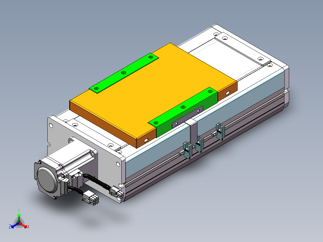 MCH丝杆全封闭MCH17-BC-400W正等轴测图