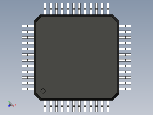 元器件3D封装QFP48_FPT-48P-M15156前视缩略图