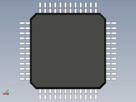 元器件3D封装QFP48_FPT-48P-M15156后视缩略图