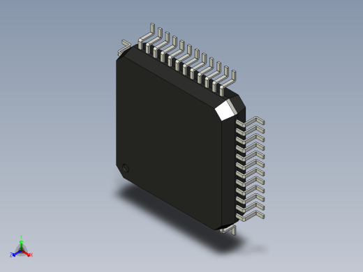 元器件3D封装QFP48_FPT-48P-M15156正等轴测缩略图