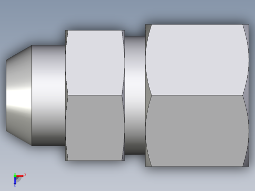 卡套式工业通用硬管接头EO_Weld_connector_AS12ZS71俯视缩略图