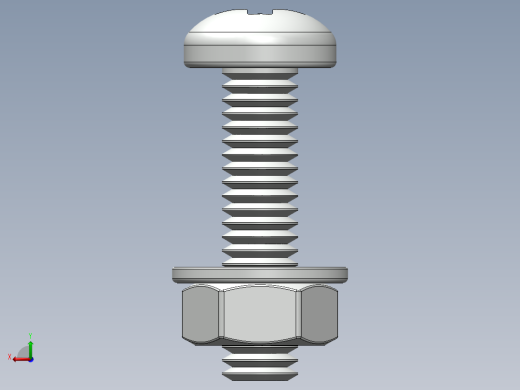 紧固件-M4-0.70 Round Head后视缩略图