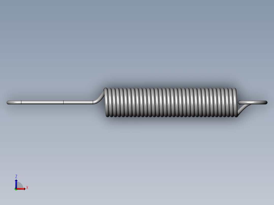 异形弹簧-96605K340_GALV SPRING-TEMPERED STL EXTENSION SPRING俯视图