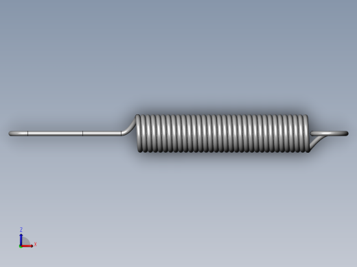 异形弹簧-96605K340_GALV SPRING-TEMPERED STL EXTENSION SPRING俯视缩略图